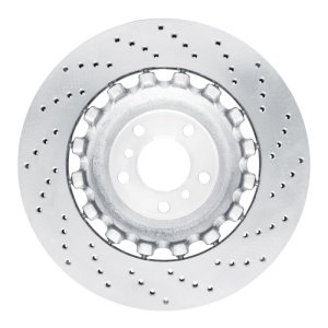 BMW M6 Brake Rotor (1) - Rear Left - R1 Concepts - Drilled Carbon Alloy GeoMET - `12-`19